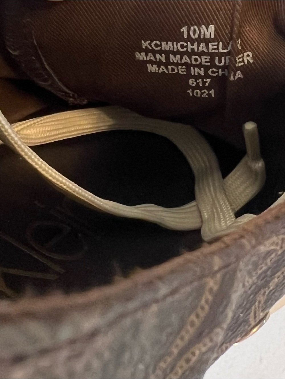 Calvin Klein Michaela Dark Brown Monogram Low-Top Sneakers - Picture 8 of 8